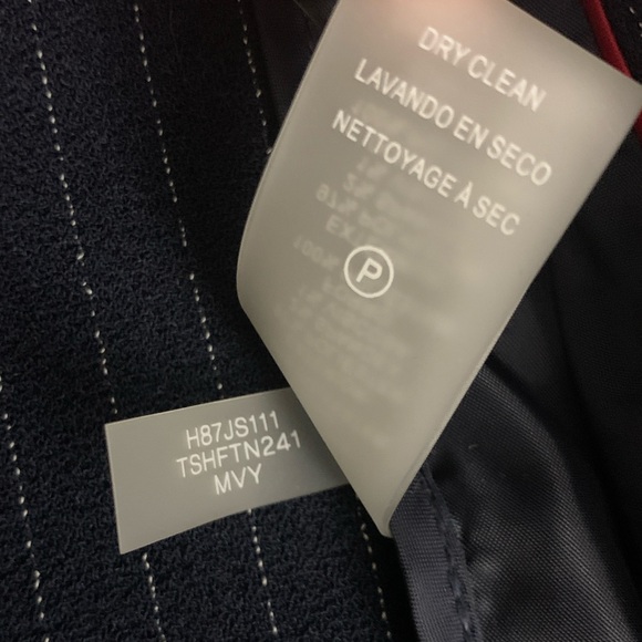 Tommy Hilfiger Women's Pinstriped Open-Front Jacket - Midnight/Ivory - Picture 9 of 15